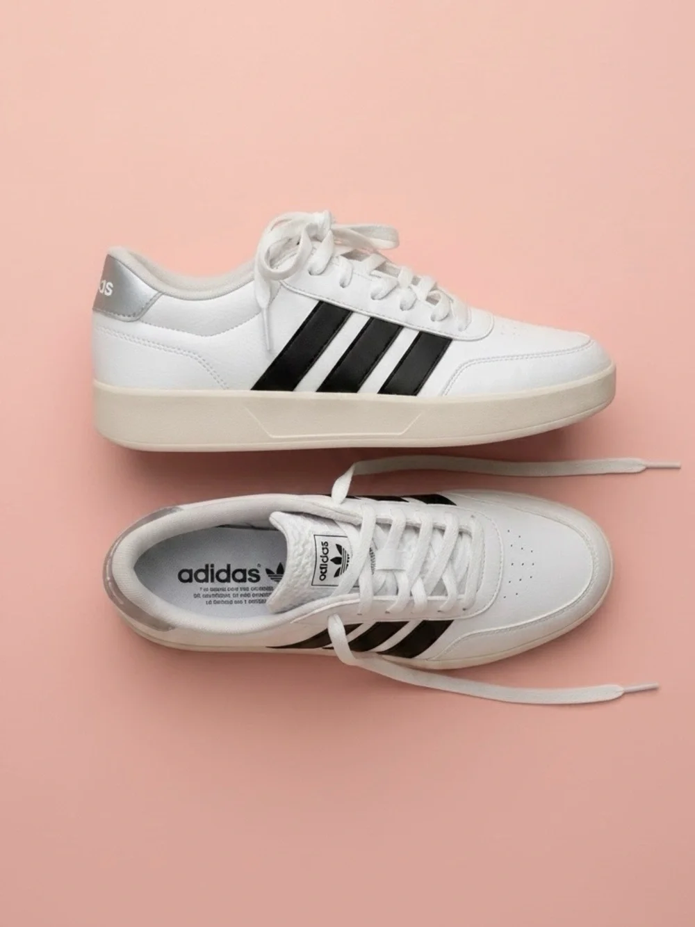 ADIDAS women’s white black stripe sportswear sneakers size NWT